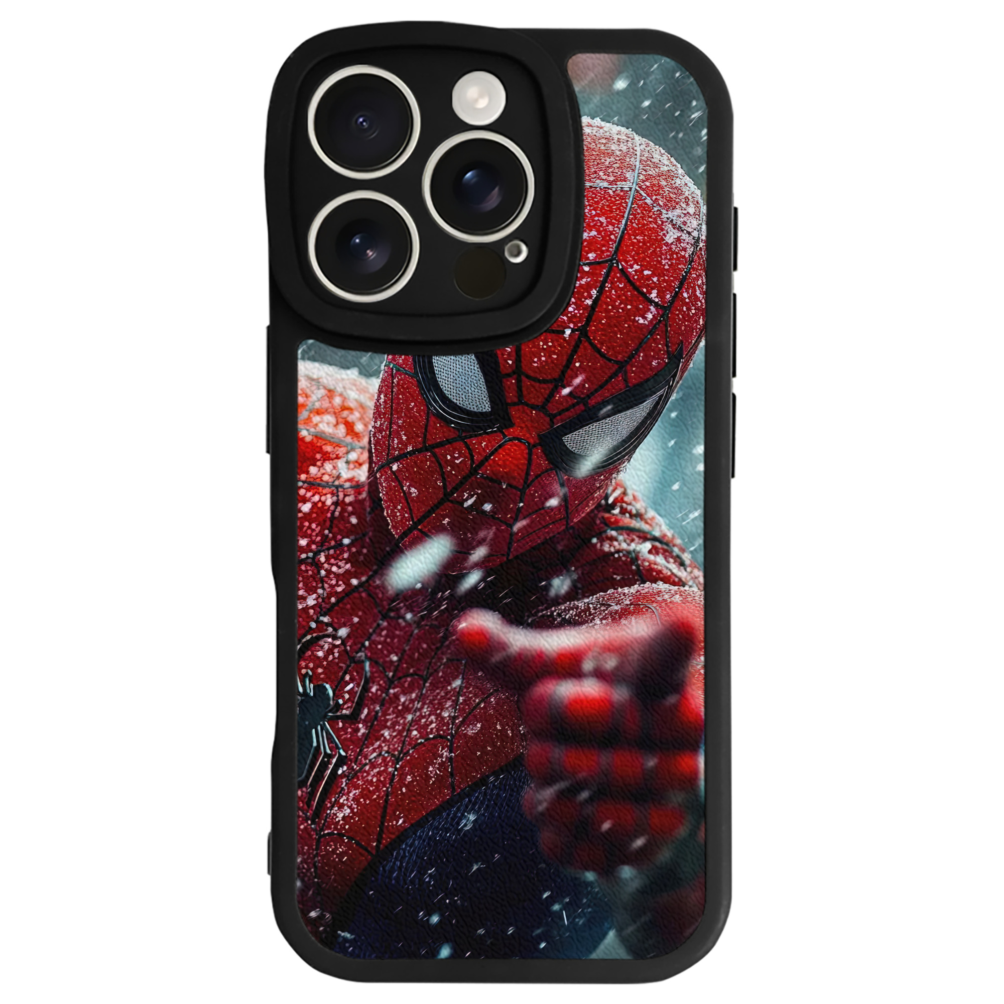 （画像用） Spider Man スパイダーマン 【iPhone 16シリーズ対応】シリコンスマホケース（レザー調） 材質：シリコン